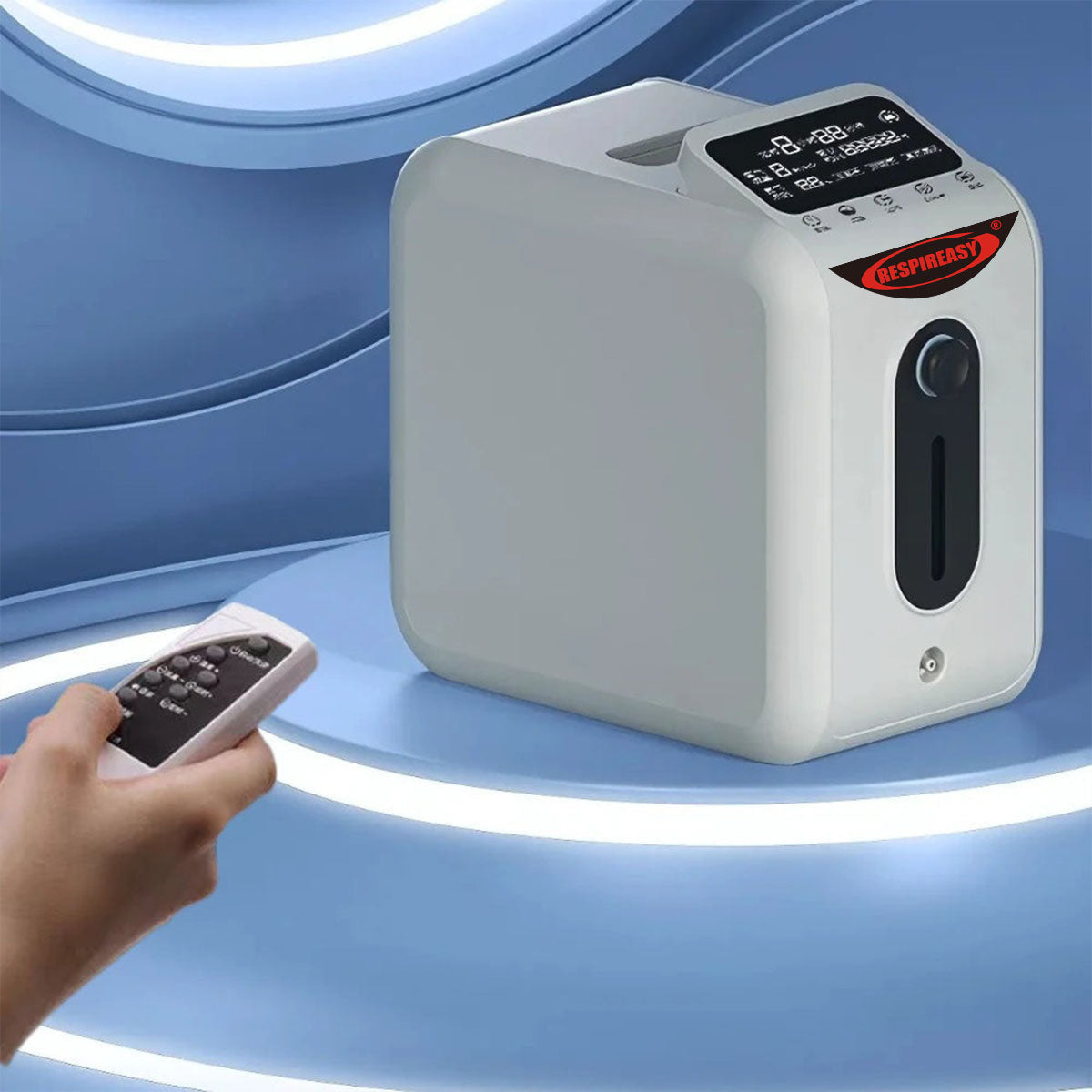 RESPIREASY Home Use Portable Oxygen Concentrator 1-8 Liter Per Minute Continuous Flow O2 Concentrator Machine 110V/220V RE-E1L