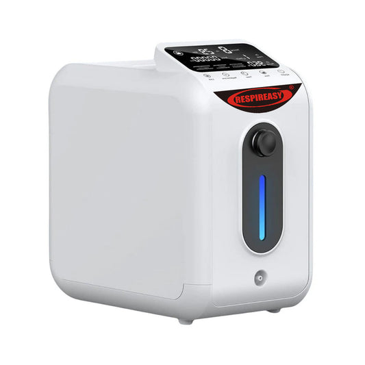 RESPIREASY Tragbarer Sauerstoffkonzentrator für den Heimgebrauch – 1-8 Liter pro Minute, kontinuierlicher Fluss, O2-Konzentrator-Gerät, 110V/220V RE-E1L