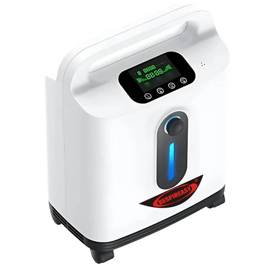 RESPIREASY RE-P2L 9 Liters Per Minute Continuous Flow Oxygen Concentrator for Home Oxygen Therapy, Dual Function Oxygen & Nebulizer Machine
