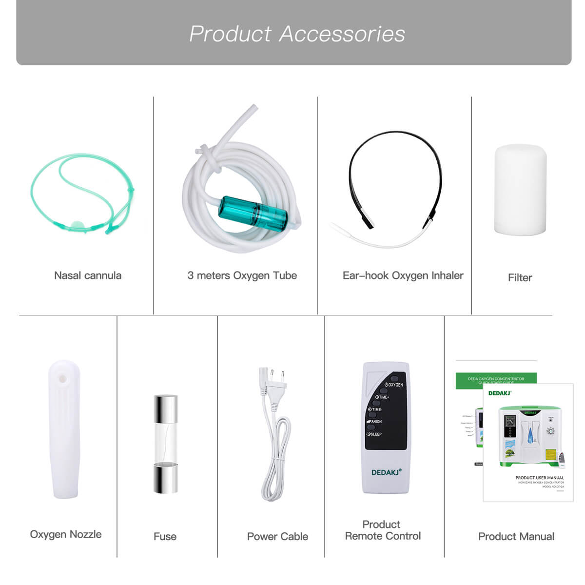 DEDAKJ Home Portable Oxygen Concentrator 9LPM Continuous Flow Adjustable Oxygen Making Machine O2 Generator for Personal Breathing Care