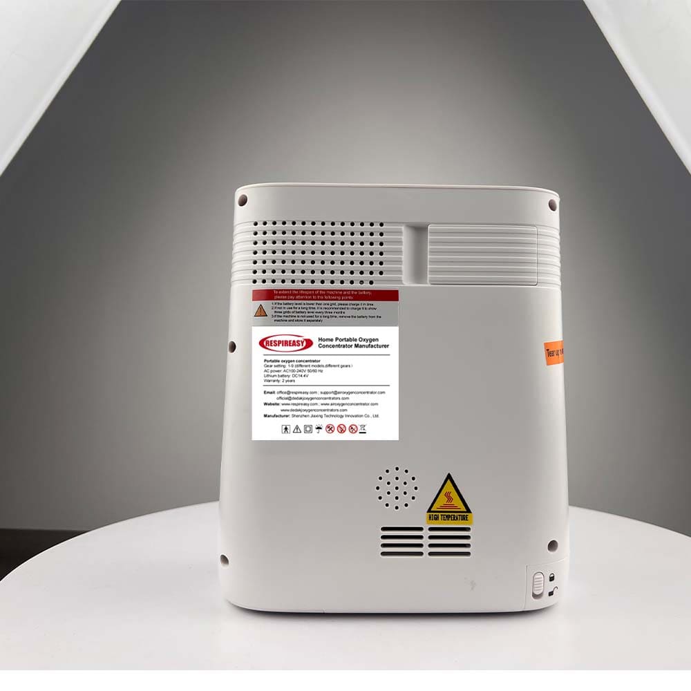 RESPIREASY Small Portable Oxygen Concentrator 5 Liters Per Minute Continuous Flow Oxygenerator with Battery RE-Y5