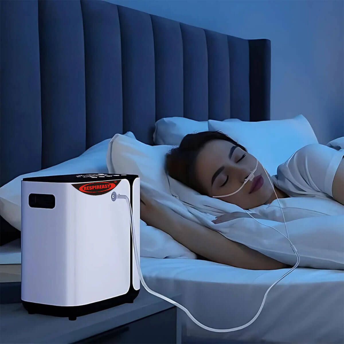RESPIREASY Home Use Portable Oxygen Concentrator 1-8 Liter Per Minute Continuous Flow O2 Concentrator Machine 110V/220V RE-R1L
