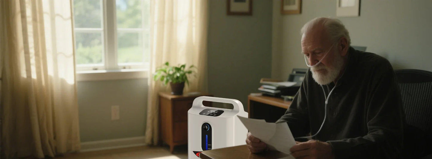 RESPIREASY Home Use Portable Oxygen Concentrator 2-9 Liter Per Minute Continuous Flow O2 Concentrator Machine 110V/220V RE-P2L