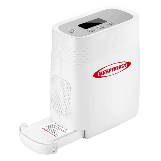 Leichter tragbarer Sauerstoffkonzentrator 2,3 kg mit 1-5 l kontinuierlichem Fluss, wiederaufladbares Sauerstoffgerät für den Heim- und Reisegebrauch