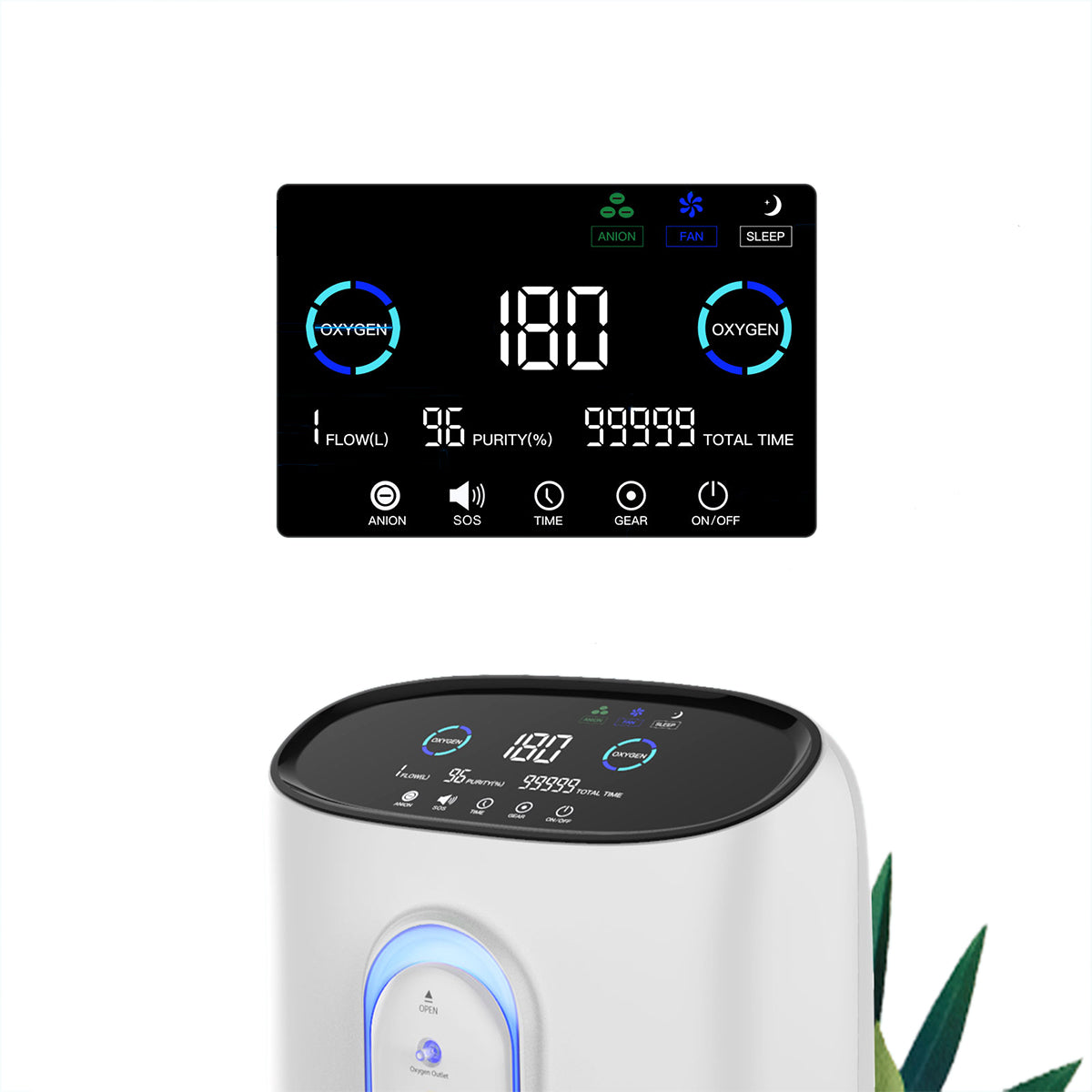 Home use Portable Oxygen Concentrator Q1W 8 Liter Oxygen Concentrator
