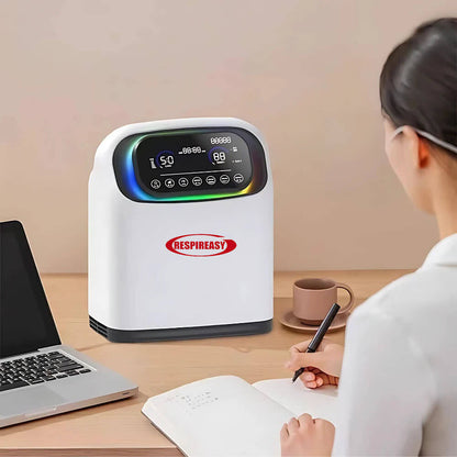 RESPIREASY Home Use Portable Oxygen Concentrator 2-9 Liter Per Minute Continuous Flow O2 Concentrator Machine 110V/220V RE-S2L