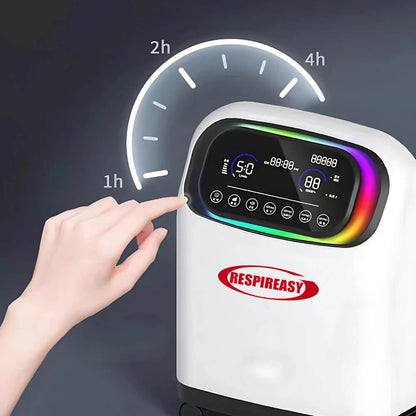 RESPIREASY Home Use Portable Oxygen Concentrator 2-9 Liter Per Minute Continuous Flow O2 Concentrator Machine 110V/220V RE-S2L