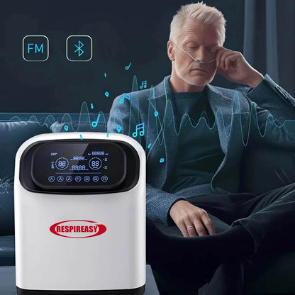 RESPIREASY Home Use Portable Oxygen Concentrator 2-9 Liter Per Minute Continuous Flow O2 Concentrator Machine 110V/220V RE-S2L