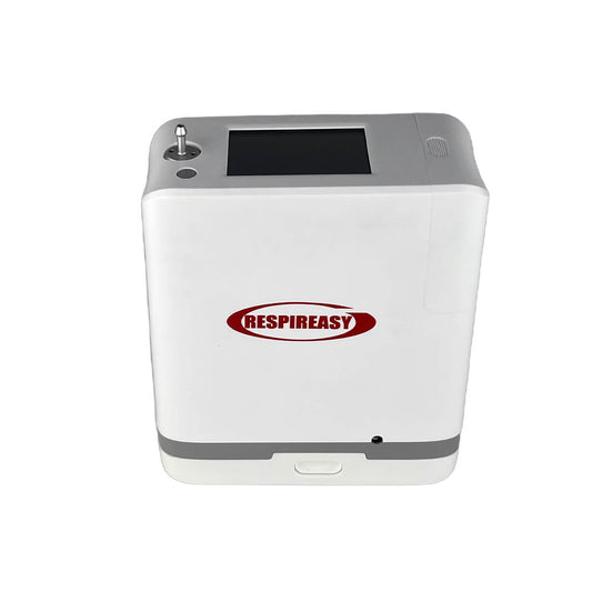 RESPIREASY Powerful Portable Compact Oxygen Concentrator 1-9 Liters 93% Purity O2 Generator Breathing Machine with Carrying Bag 12V-240V REC-9