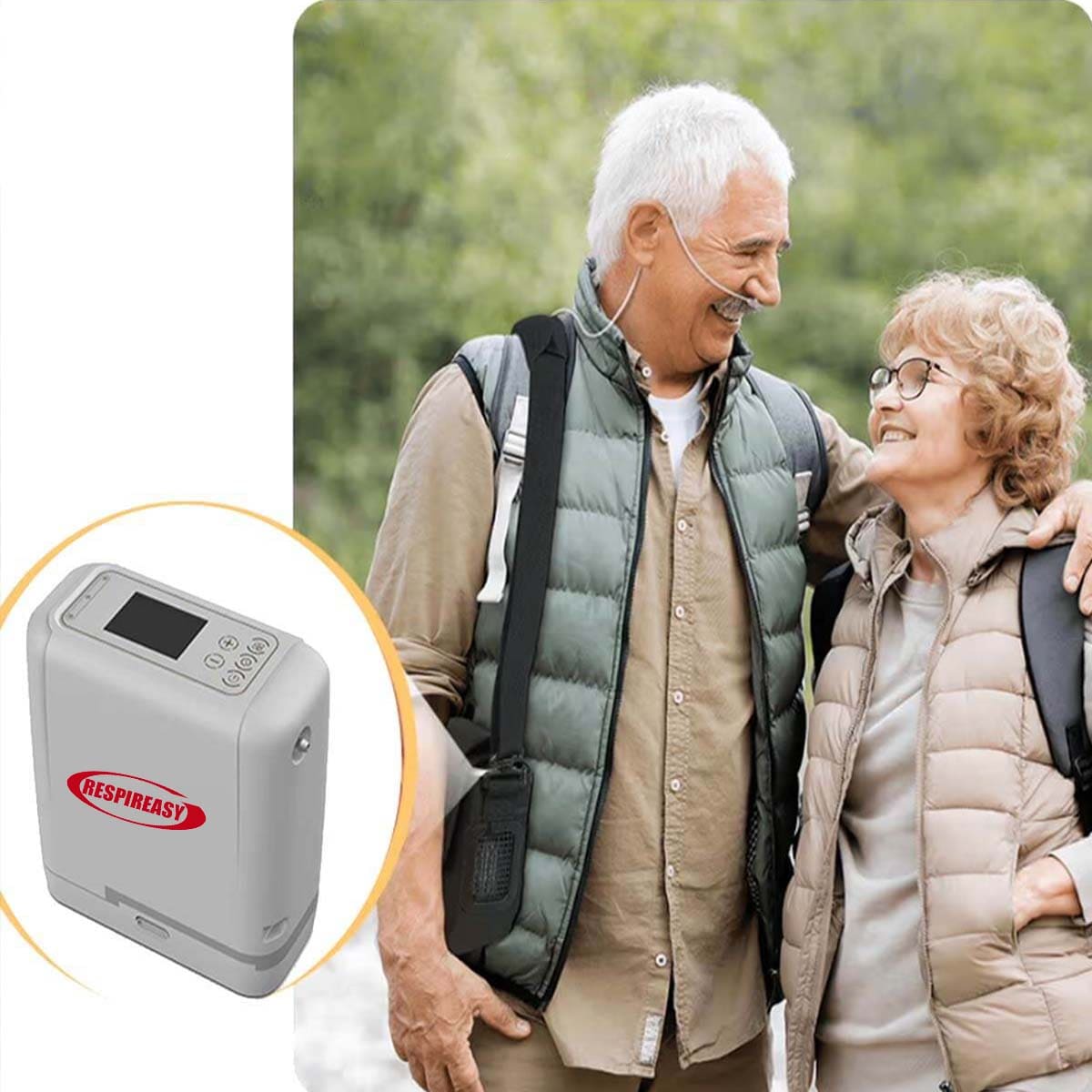 Small Portable Oxygen Concentrator 7Liter Lightweight Rechargeable Oxygen Machine Making O2 for Travel & Home Oxygen Therapy