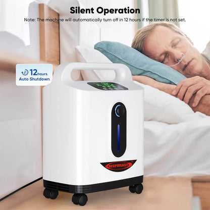 RESPIREASY Home Use Portable Oxygen Concentrator 2-9 Liter Per Minute Continuous Flow O2 Concentrator Machine 110V/220V RE-P2L