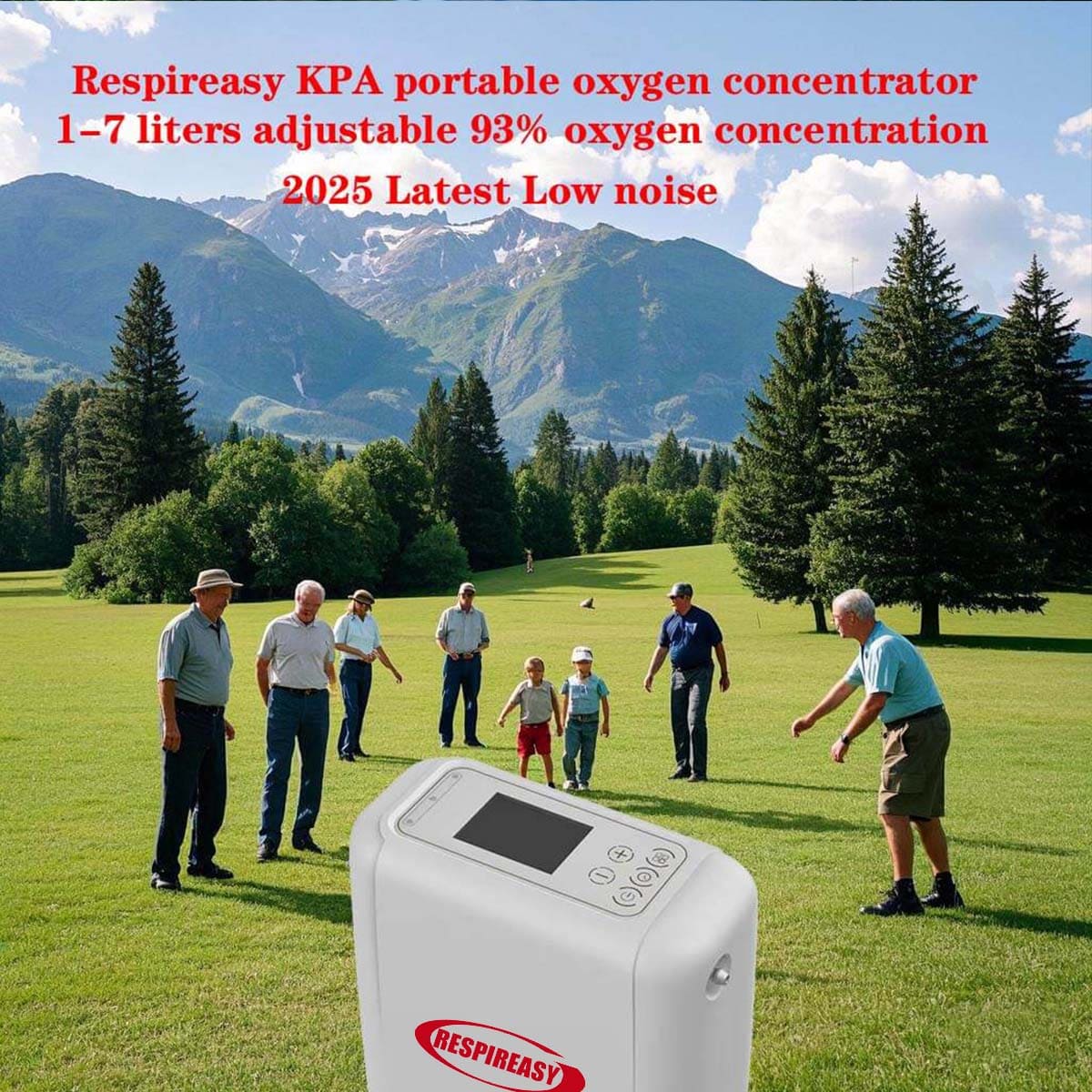Small Portable Oxygen Concentrator 7Liter Lightweight Rechargeable Oxygen Machine Making O2 for Travel & Home Oxygen Therapy