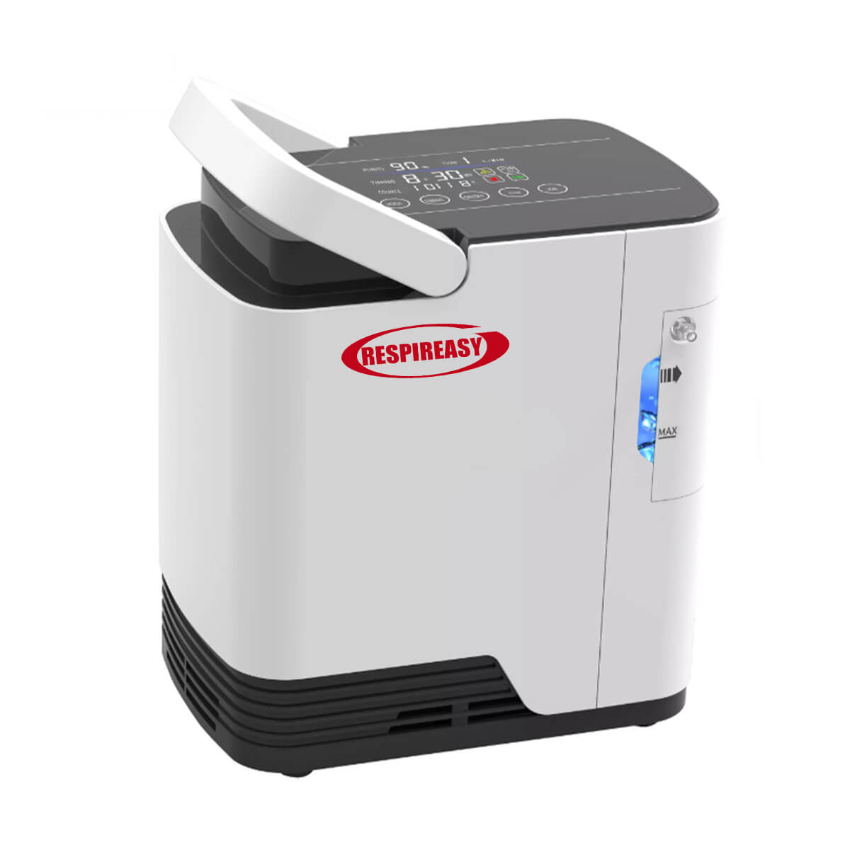 Concentrador de oxígeno portátil RESPIREASY para uso doméstico, flujo continuo de 1 a 8 litros por minuto, máquina concentradora de O2 110V/220V RE-R1L