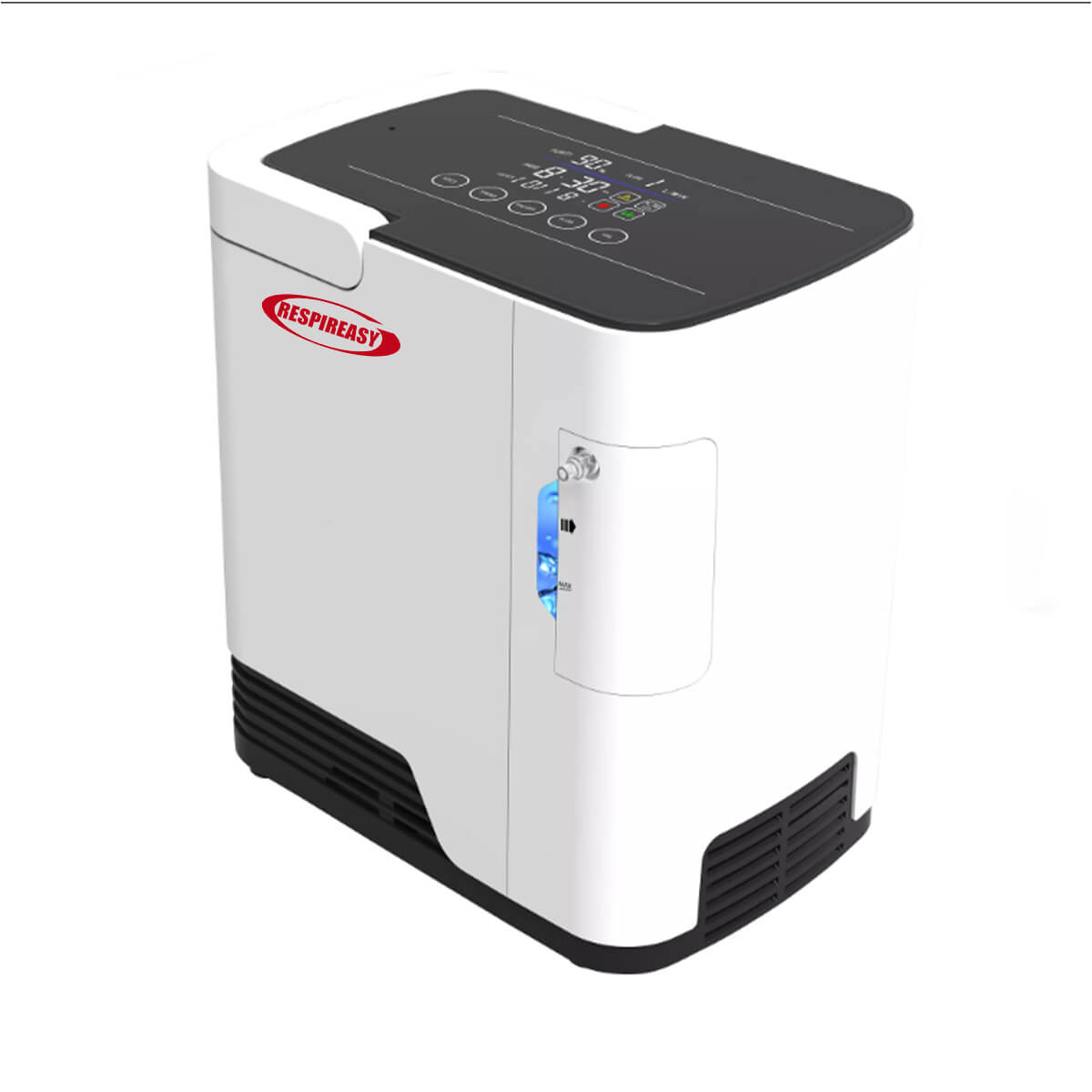 Concentrador de oxígeno portátil RESPIREASY para uso doméstico, flujo continuo de 1 a 8 litros por minuto, máquina concentradora de O2 110V/220V RE-R1L