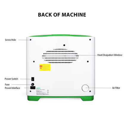 DEDAKJ Home Portable Oxygen Concentrator 9LPM Continuous Flow Adjustable Oxygen Making Machine O2 Generator for Personal Breathing Care