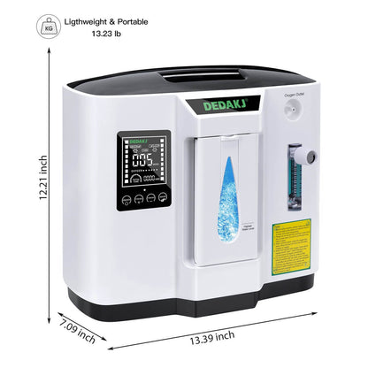 DEDAKJ Home Portable Oxygen Concentrator 7 Liters 90% Purity Room O2 Generator Machine Low Price for Personal Sleeping Use 110V/220V