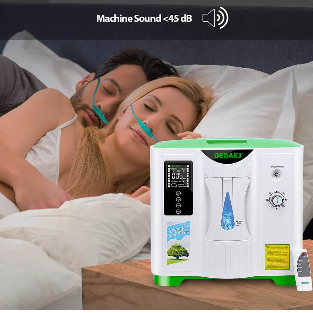 DEDAKJ Home Portable Oxygen Concentrator 9LPM Continuous Flow Adjustable Oxygen Making Machine O2 Generator for Personal Breathing Care