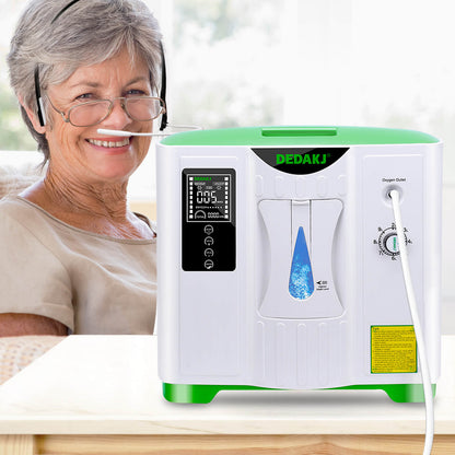 DEDAKJ Home Portable Oxygen Concentrator 9LPM Continuous Flow Adjustable Oxygen Making Machine O2 Generator for Personal Breathing Care