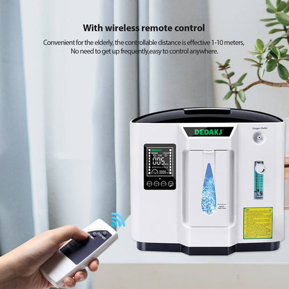 DEDAKJ Home Portable Oxygen Concentrator 7 Liters 90% Purity Room O2 Generator Machine Low Price for Personal Sleeping Use 110V/220V