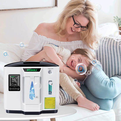 DEDAKJ Home Portable Oxygen Concentrator 7 Liters 90% Purity Room O2 Generator Machine Low Price for Personal Sleeping Use 110V/220V
