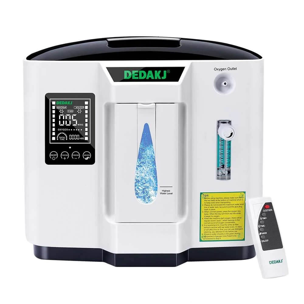 DEDAKJ Home Portable Oxygen Concentrator 7 Liters 90% Purity Room O2 Generator Machine Low Price for Personal Sleeping Use 110V/220V