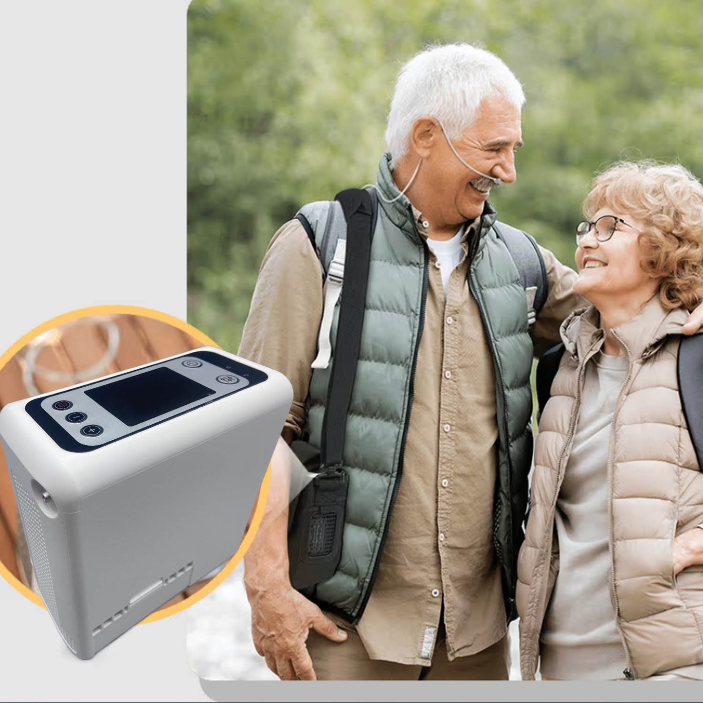 Handheld Home Portable Oxygen Concentrator 6 LPM 1.1 KG Mini Oxygen Concentrators Small Size with Lithium Battery