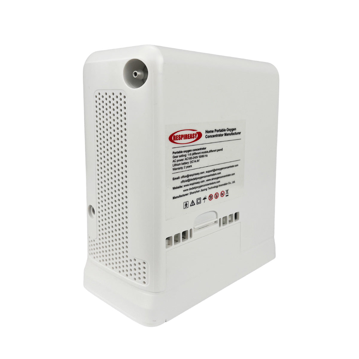 RESPIREASY 1.1kg Portable Compact Oxygen Concentrator 1-6 Liters 93% Purity O2 Generator Breathing Machine for Traveling 12V-240V RES-6