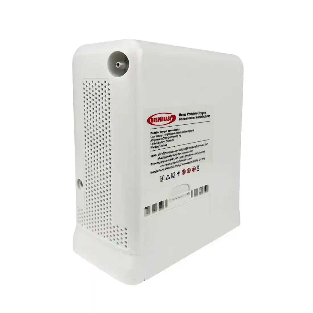 RESPIREASY 1.1kg Portable Compact Oxygen Concentrator 1-6 Liters 93% Purity O2 Generator Breathing Machine for Traveling 12V-240V RES-6