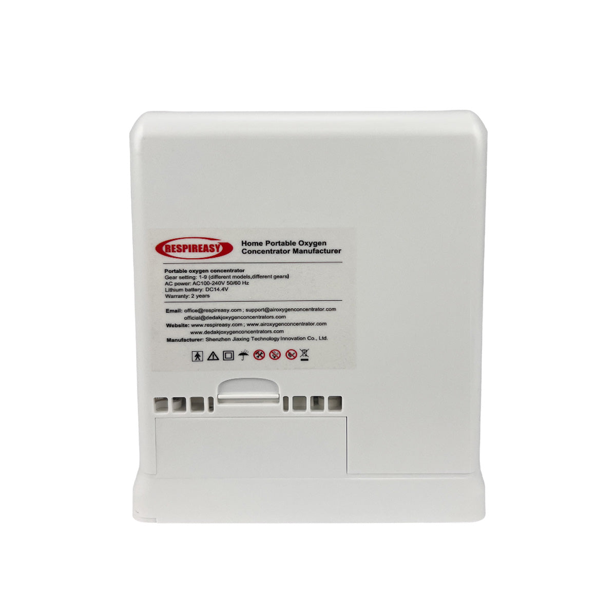 RESPIREASY 1.1kg Portable Compact Oxygen Concentrator 1-6 Liters 93% Purity O2 Generator Breathing Machine for Traveling 12V-240V RES-6