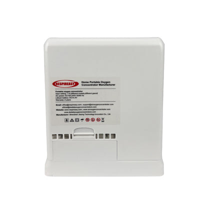 RESPIREASY 1.1kg Portable Compact Oxygen Concentrator 1-6 Liters 93% Purity O2 Generator Breathing Machine for Traveling 12V-240V RES-6