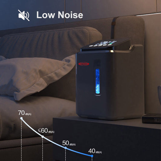 Buy 2-9 Liter Adjustable Portable Oxygen Concentrator Machine for Home Personal Breathing 93% Oxygen Purity Air Flow Continuous O2 Generator