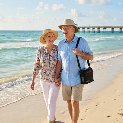 RESPIREASY Portable Compact Oxygen Concentrator 1-7 Liters 93% Purity O2 Generator Breathing Machine Rechargeable 12V-240V REA-7