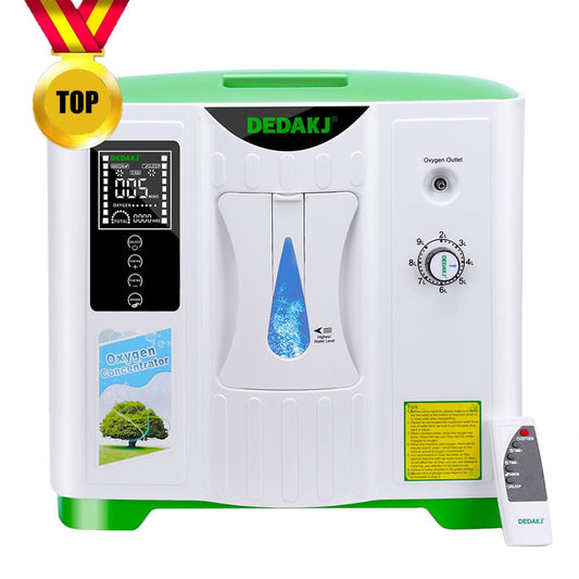 DEDAKJ Home Portable Oxygen Concentrator 9LPM Continuous Flow Adjustable Oxygen Making Machine O2 Generator for Personal Breathing Care
