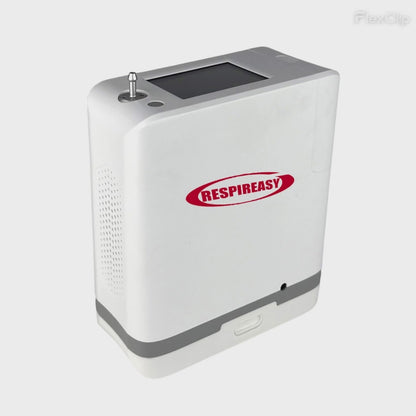 RESPIREASY Powerful Portable Compact Oxygen Concentrator 1-9 Liters 93% Purity O2 Generator Breathing Machine with Carrying Bag 12V-240V REC-9