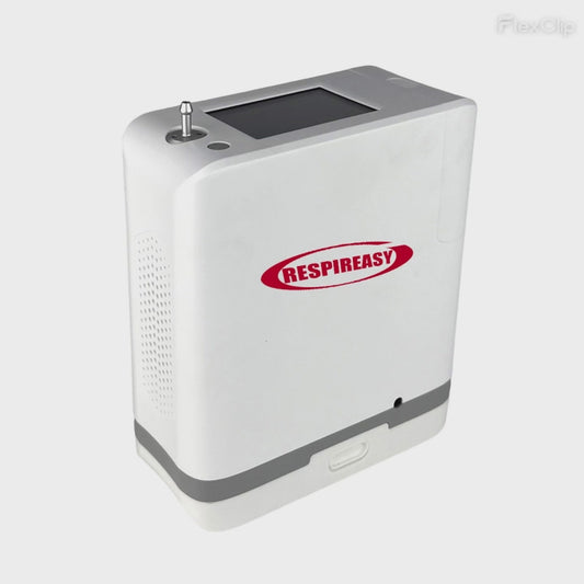 Concentrador de Oxígeno Portátil Compacto Potente RESPIREASY 1-9 Litros 93% Pureza Generador de O2 Máquina de Respiración con Bolsa de Transporte 12V-240V REC-9